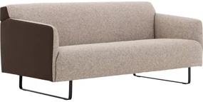 Goossens Excellent Bank Montreal bruin, leer, 2-zits, modern design