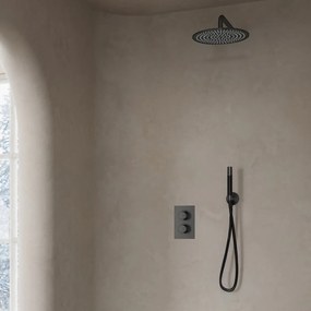 Saniclear Iron Pro inbouw regendouche met wandarm en 30cm hoofddouche verouderd ijzer - gunmetal