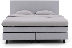 Goossens Basic Boxspring Compleet Finn, 160 x 200 cm box (= 2x 80cmx 200cm) 1x matras gestoffeerd pocketvering, 1x matrastopper gestoffeerd