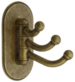 Smedbo Beslagsboden Handdoekhouder - 4.8x9.6x7cm - zelfklevend - Zinklegering Messing Antiek BA1123