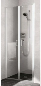 Kermi Liga pendeldeur 80x200 cm Helder Glas/Mat Zilver