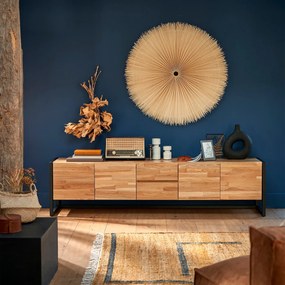 TV/hifi-meubel in eikenhout en fineer, L200 cm, Hiba