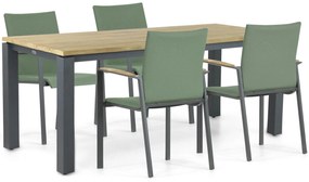 Tuinset 4 personen 180 cm Aluminium/textileen Groen Lifestyle Garden Furniture Brandon/Riviera