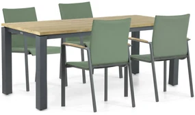 Tuinset 4 personen 180 cm Aluminium/textileen Groen Lifestyle Garden Furniture Brandon/Riviera