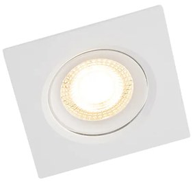 Set van 3 inbouwspots wit incl. LED 3-staps dimbaar - Miu Modern vierkant Binnenverlichting Lamp