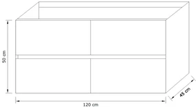 Zaro Sevilla Solid Surface badmeubel 120cm mat antraciet 1 kraangat spoelbak links 4 lades