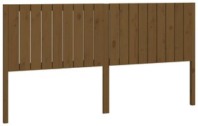 vidaXL Hoofdbord 185,5x4x100 cm massief grenenhout honingbruin