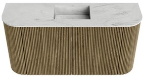 Mondiaz Joya DLux 85cm toiletmeubel ronding links/rechts dusk met wastafel faye midden 1 kraangat opalo