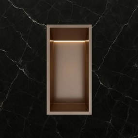 Hotbath &More inbouwnis met verlichting 30x15x10cm tuscan bronze