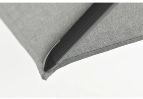 Garden Impressions Hawaii Big Pole zweefparasol 350x350 cm - donker grijs frame - licht grijs doek