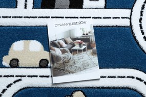 Tapijt PETIT TOWN STAD  STRAAT blauw