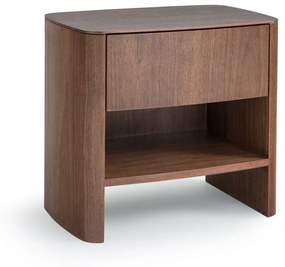 Nachtkastje in noten- of eikenfineer, Wilg