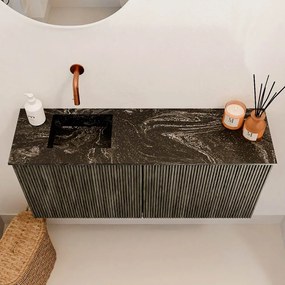 Mondiaz Joya DLux 90cm toiletmeubel shadow met wastafel faye links zonder kraangat lava