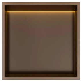 Hotbath &More inbouwnis met verlichting 30x30x10cm tuscan bronze