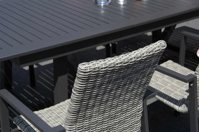 Tuinset 6 personen 240 cm Wicker Grijs Lifestyle Garden Furniture Upton/Graniet