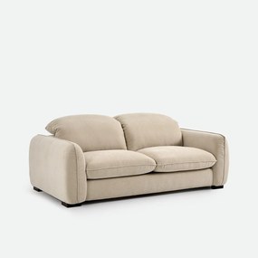 3-zits slaapbank in gemêleerd polyester, met hoofdsteunen, ISLA