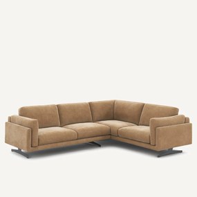 Hoekbank van stonewashed fluweel, CÉSAR