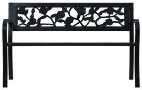 vidaXL Tuinbank 125 cm staal zwart