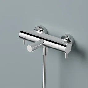 Hotbath Cobber thermostatische badkraan met uitloop verouderd ijzer