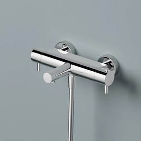 Hotbath Cobber thermostatische badkraan met uitloop verouderd messing