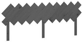 vidaXL Hoofdbord 196x3x80,5 cm massief grenenhout grijs