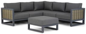 Hoek loungeset 5 personen Aluminium/wicker Grijs  Santika Furniture Santika