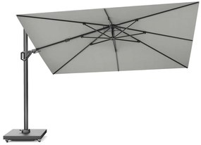 Zweefparasol  2.6x3.5m T2 premium (incl. voet en hoes) Grijs-antraciet Platinum Challenger