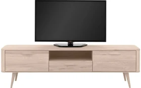 Goossens Tv Dressoir Bjarte, 2 deuren 1 lade 1 open vak 42 cm diep 180 cm breed