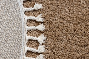 Tapijt BERBER 9000 ROND beige, Berber marokkaanse shaggy