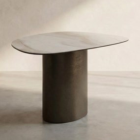 Organische Bijzettafel Keramiek - 75 X 50cm.