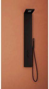 Kinedo Aquastyle douchepaneel - 153cm - met thermostaat - met handdoucheset - zwart mat cd313
