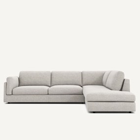 Hoekslaapbank met longchair, gerecycled katoen, CÉSAR
