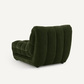 Modulaire gecapitonneerde fauteuil, fluweel, JUD