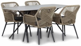 Tuinset 4 personen 180 cm Rope Taupe Lifestyle Garden Furniture Advance/Valerio