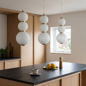 LED hanglamp plafondlamp LHJ113-3CP geborsteld goud
