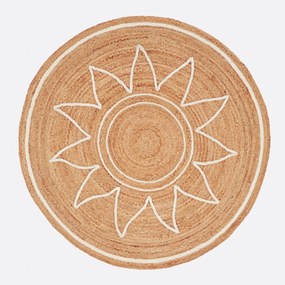 Rond vloerkleed in jute, Montesol