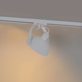 Industriële railspot wit met zilveren binnenkant - Iconic Magnax