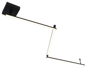 Plafondlamp zwart 150,8 cm incl. LED 3-staps dimbaar verstelbaar - Annuschka Design Binnenverlichting Lamp