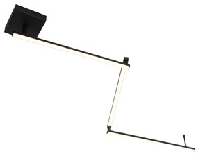 Plafondlamp zwart 150,8 cm incl. LED 3-staps dimbaar verstelbaar - Annuschka
