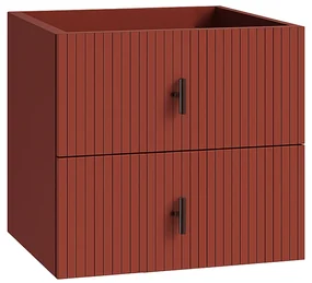 Muebles Raya onderkast ribbelfront 60cm met 2 softclose lades terracotta