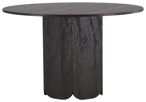 Ronde Eettafel Vijfhoekpoot Zwart - 120 X 120cm.
