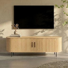 Eiken Tv-meubel Ovaal 150 Cm - 150x40x55cm.