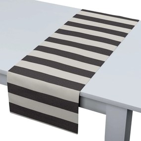 Dekoria Rechthoekige tafelloper collectie Quadro wit-grijs 40 x 130 cm