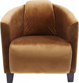 Kare Design Cigar Lounge Retro Fauteuil Bruin Fluweel