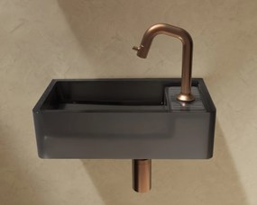 Riho Frosted fontein solid surface met kraangat rechts frosted smoke