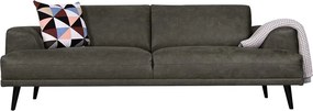 2,5 zitsbank - Lagos - leer Bull antraciet 67