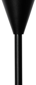 Moderne vloerlamp zwart met smoke glas - Drop Modern E27 Binnenverlichting Lamp