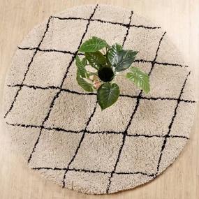 Dutch Lifestyle Vloerkleed Berlin Sanft rond 150 cm beige