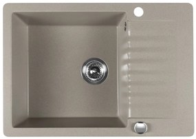 Sapho spoelbak 71x50cm met kraangat beige graniet