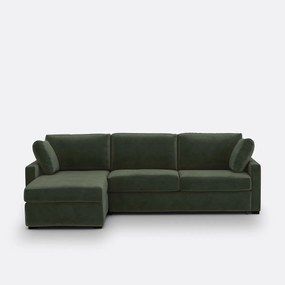 Hoekbank, omvormbaar, 4-zits, fluweel, Comfort Bultex®, TIMOR